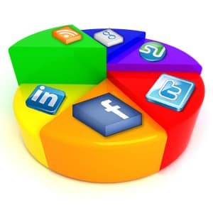 social media pie